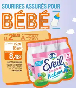 Match LACTEL LAIT DE CROISSANCE LIQUIDE EVEIL offre