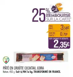 Match CORA PÂTÉ EN CROÛTE COCKTAIL offre
