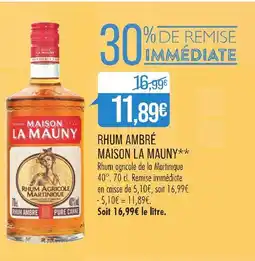 Match MAISON LA MAUNY RHUM AMBRÉ offre