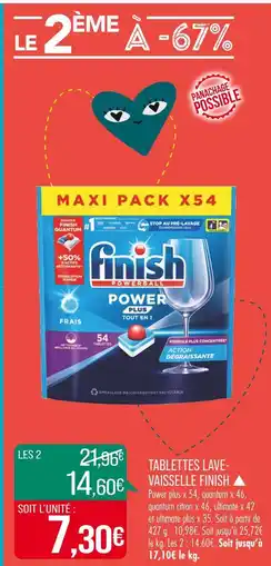 Match FINISH TABLETTES LAVEVAISSELLE▲ offre