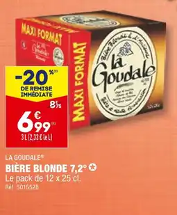 ALDI LA GOUDALE BIÈRE BLONDE 7,2° offre