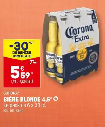 ALDI CORONA BIÈRE BLONDE 4,5° offre