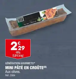 ALDI GÉNÉRATION GOURMETS MINI PÂTÉ EN CROÛTE offre