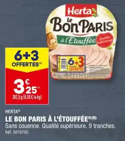ALDI HERTA LE BON PARIS À L’ÉTOUFFÉE offre