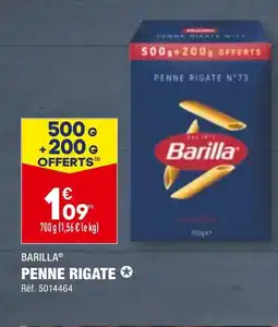 ALDI BARILLA PENNE RIGATE offre