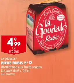 ALDI LA GOUDALE BIÈRE RUBIS 5° offre