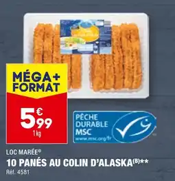 ALDI LOC MARÉE 10 PANÉS AU COLIN D’ALASKA offre