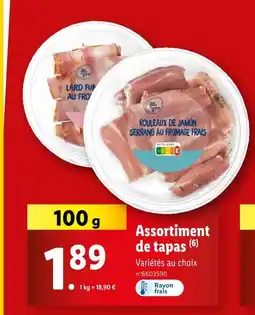 Lidl Assortiment de tapas offre