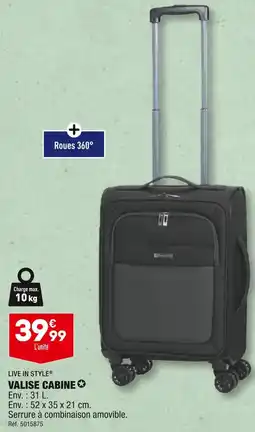ALDI LIVE IN STYLE VALISE CABINE offre