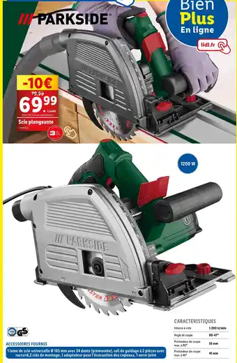 Lidl PARKSIDE Scie plongeante offre