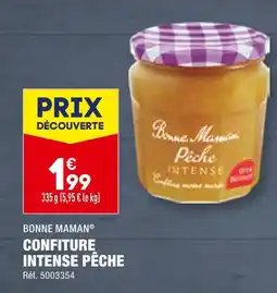 ALDI BONNE MAMAN CONFITURE INTENSE PÊCHE offre