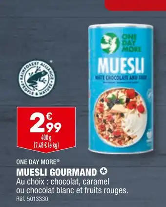 ALDI ONE DAY MORE MUESLI GOURMAND offre