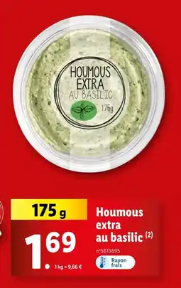 Lidl Houmous extra au basilic offre