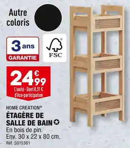 ALDI HOME CREATION ÉTAGÈRE DE SALLE DE BAIN offre