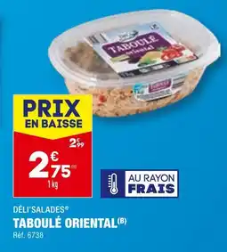ALDI DÉLI’SALADES TABOULÉ ORIENTAL offre