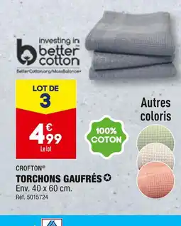 ALDI CROFTON TORCHONS GAUFRÉS offre