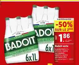 Lidl Badoit Badoit verte offre