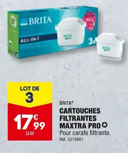 ALDI BRITA CARTOUCHES FILTRANTES MAXTRA PRO offre