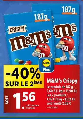 Lidl M&M's M&M's Crispy offre