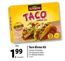 Lidl El Tequito Taco dinner kit offre