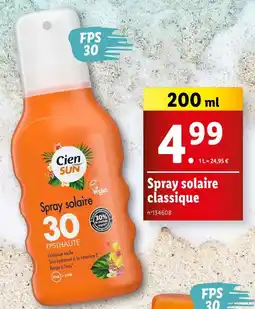 Lidl Cien SUN Spray solaire classique offre