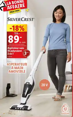 Lidl SILVERCREST Aspirateur sans fil polyvalent 2 en 1 offre