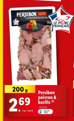 Lidl Persibon poivron & basilic offre