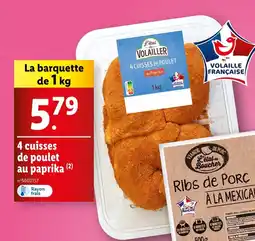 Lidl L'étal du Volailler 4 cuisses de poulet au paprika offre