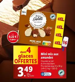 Lidl Bon Gelati Mini mix aux amandes offre