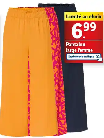 Lidl Esmara Pantalon large femme offre