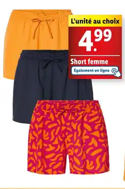 Lidl Esmara Short femme offre