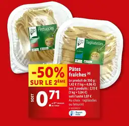 Lidl Toque du Chef Pâtes fraîches offre