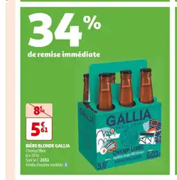 Auchan BIÈRE BLONDE GALLIA offre
