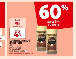 Auchan CAFÉ SOLUBLE NESCAFÉ SPÉCIAL FILTRE offre