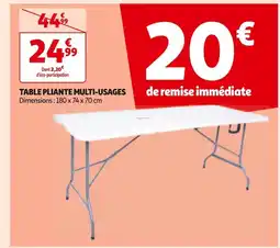 Auchan TABLE PLIANTE MULTI-USAGES offre