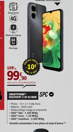E.Leclerc SMARTPHONE (2) DISCOVERY 2 SE 64 NOIR offre