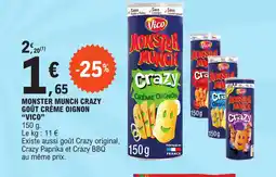 E.Leclerc MONSTER MUNCH CRAZY GOÛT CRÈME OIGNON offre