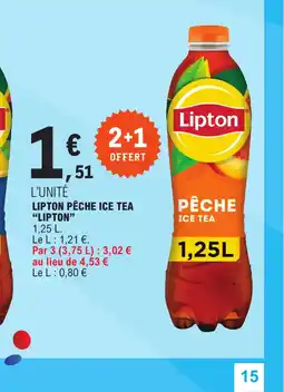 E.Leclerc LIPTON PÊCHE ICE TEA "LIPTON" offre