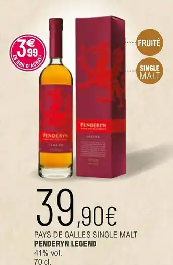 La Vignery Penderyn penderyn legend pays de galles single malt offre