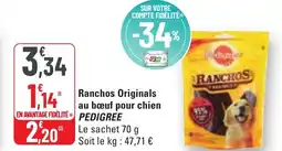 G20 Ranchos Originals au boeuf pour chien PEDIGREE offre