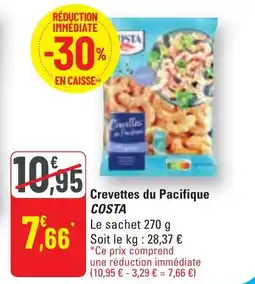 G20 Crevettes du Pacifique COSTA offre
