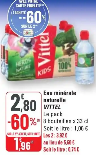 G20 Eau minérale naturelle VITTEL offre