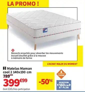Conforama Matelas Maman cool 2 140x190 cm offre