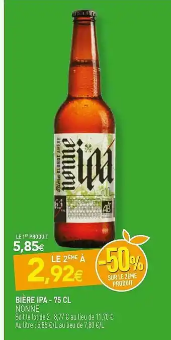 naturéO Bière Ipa - 75 Cl Nonne offre