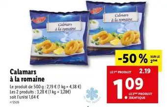 Lidl Calamars à la romaine offre