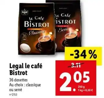 Lidl Legal le café bistrot offre