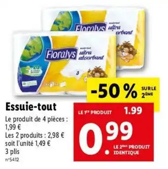 Lidl Essuie-tout offre