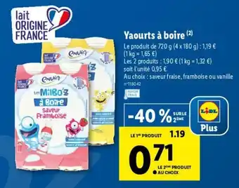 Lidl Yaourts à boire offre