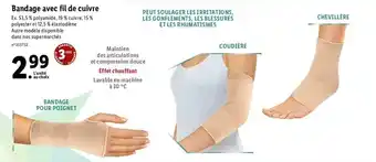 Lidl Bandage avec fil de cuivre offre