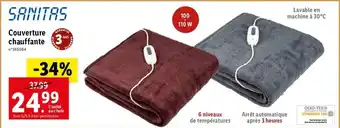 Lidl Couverture chauffante offre